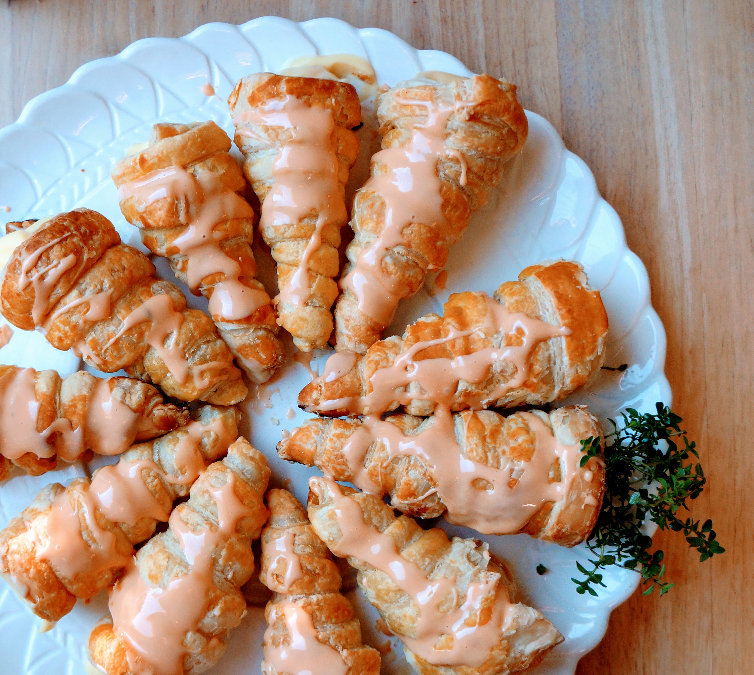 cream-filled puff pastry carrots