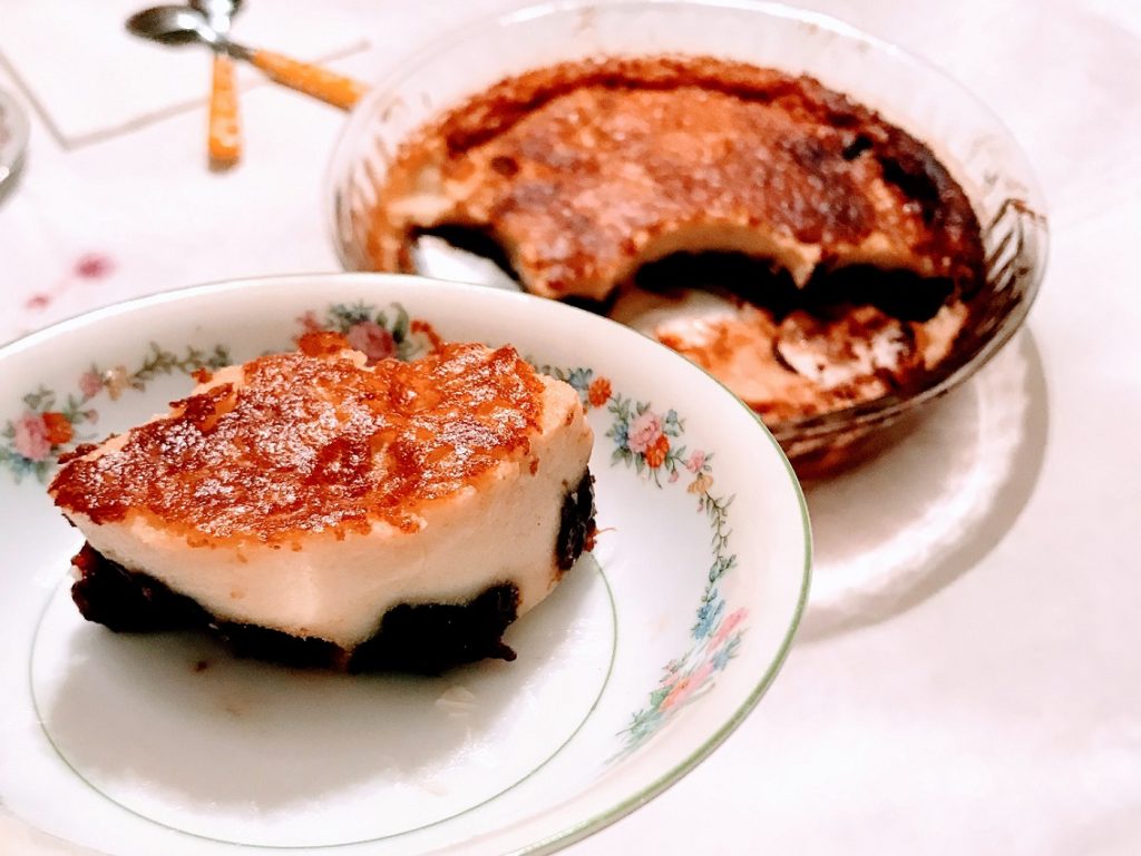 far breton: french pudding with rum-soaked plums