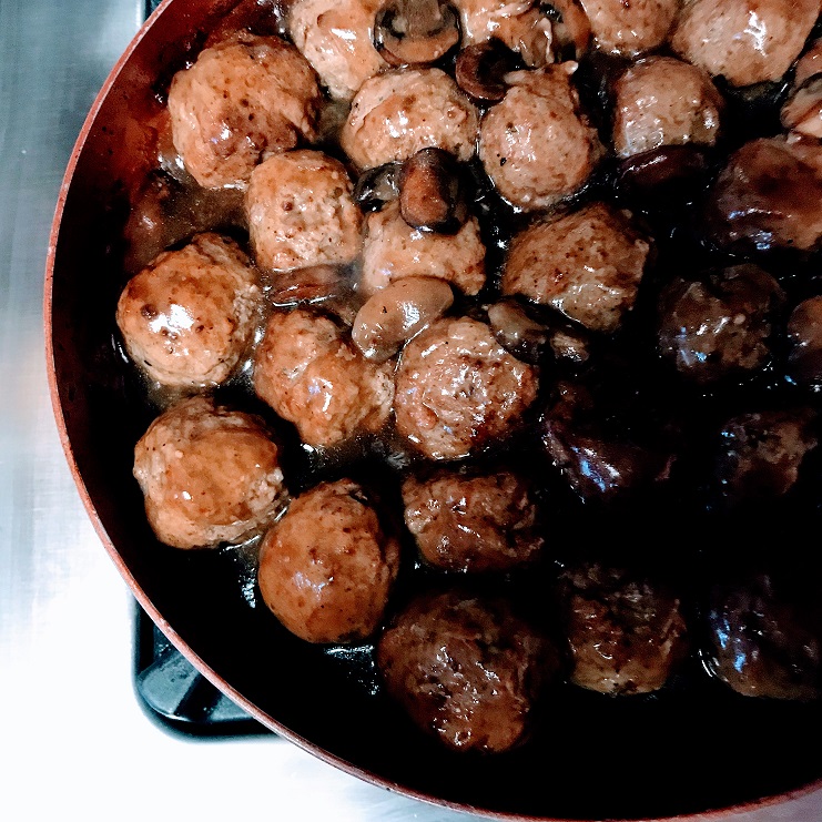 marsala mushroom meatballs