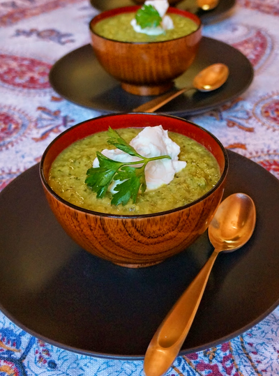 Cottage Pea + Parsley Soup
