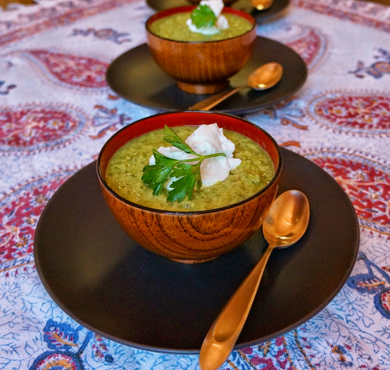 Cottage Pea + Parsley Soup