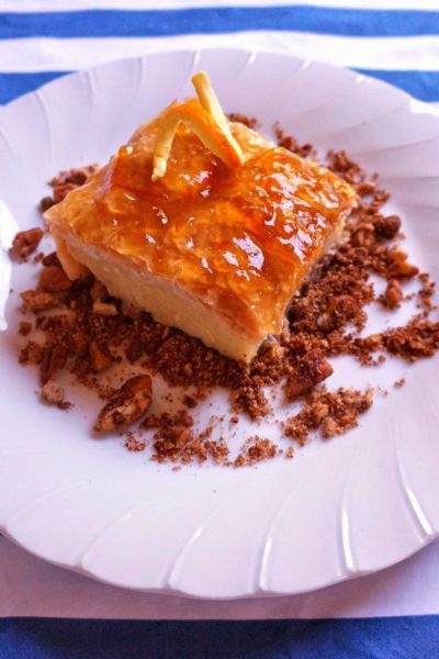 Luscious Greek Phyllo Custard Pie (Galaktoboureko)