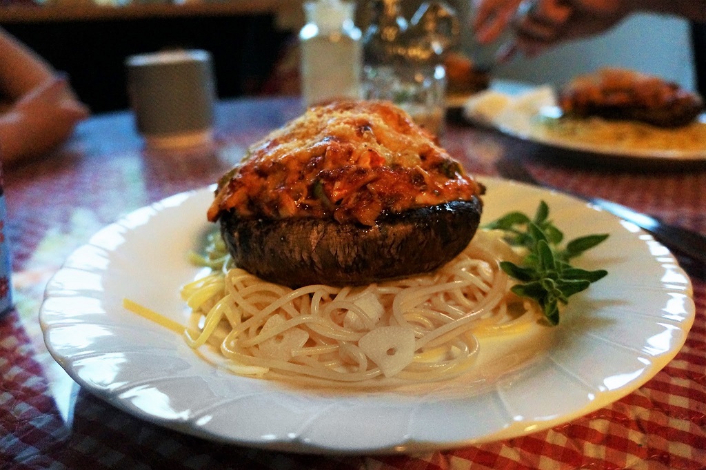 crab-stuffed mushrooms