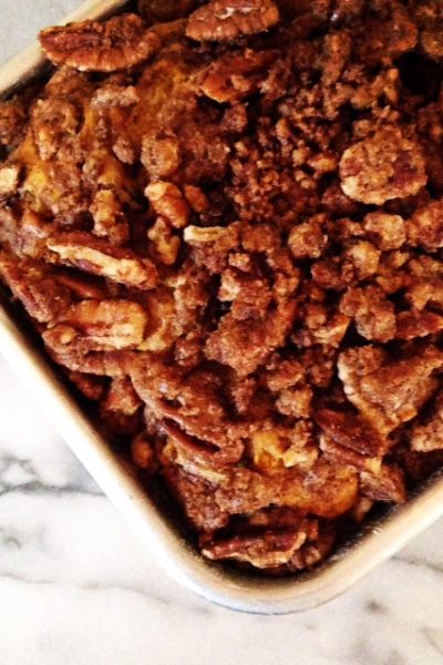 Pumpkin Cake with Pecan Streusel