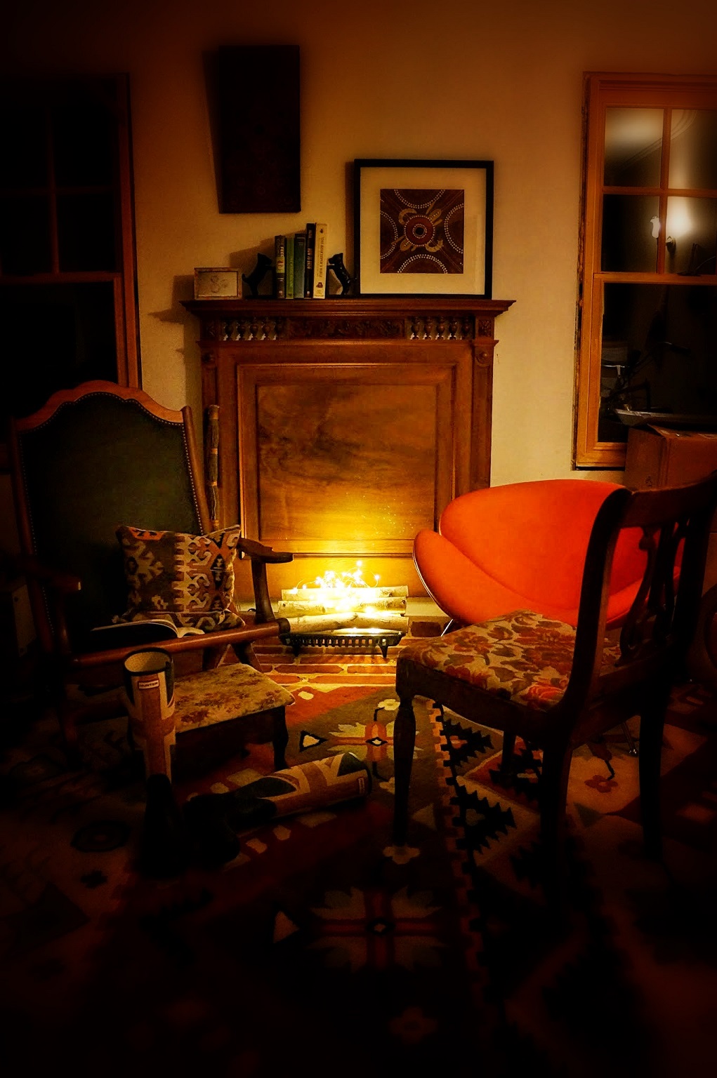 DIY faux fireplace