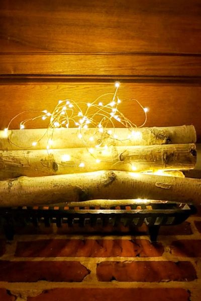 DIY Faux Fireplace – No Power Tools Needed!