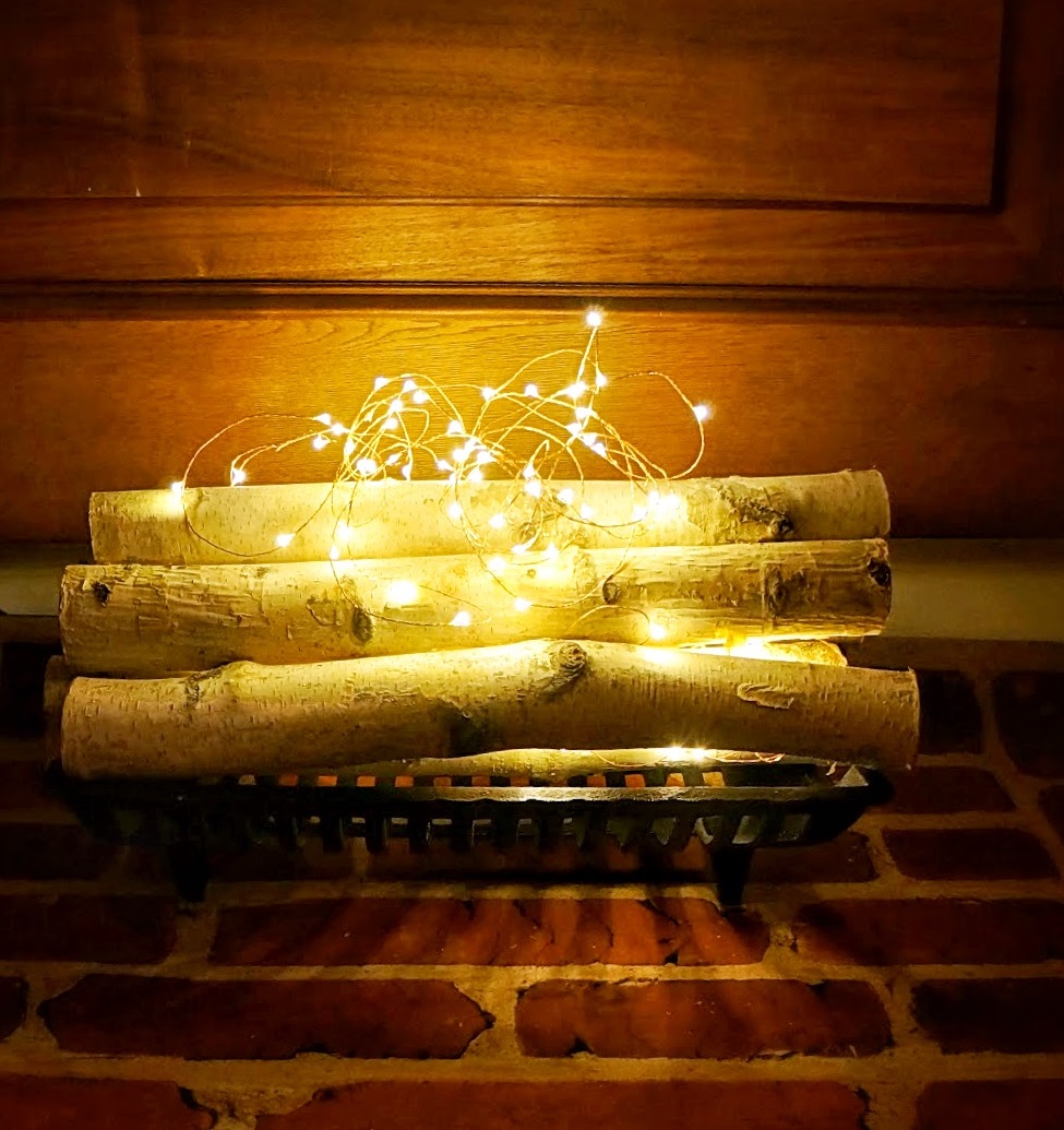 DIY faux fireplace