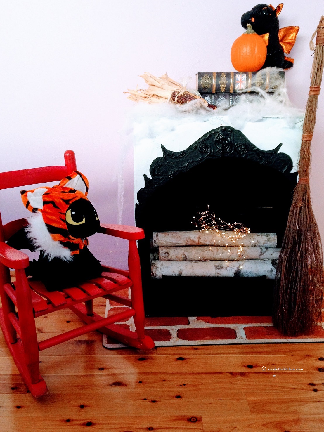 DIY faux fireplace
