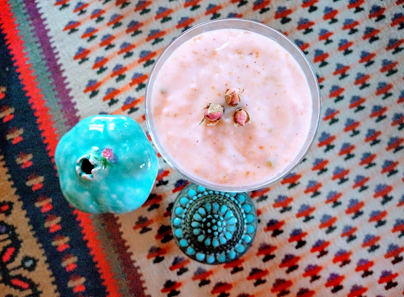 rose milk pudding