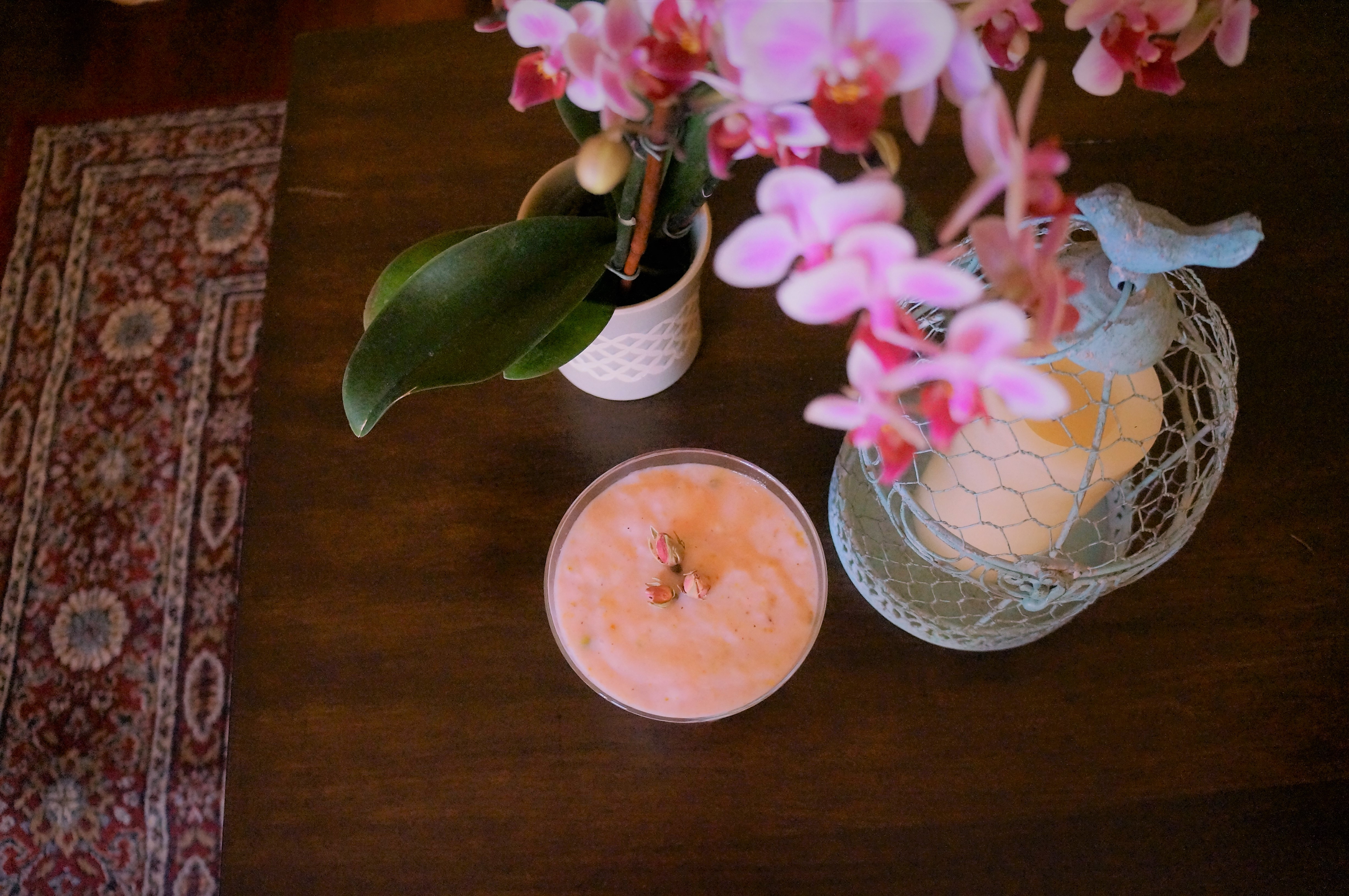 rose milk pudding