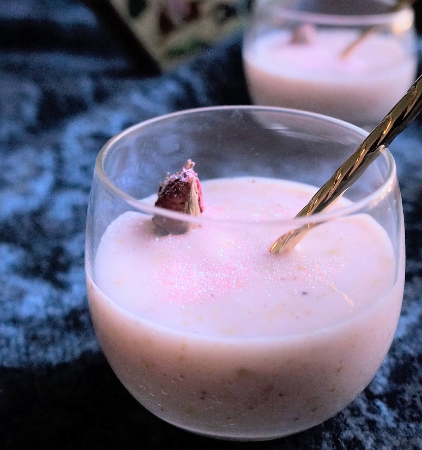 rose milk pudding
