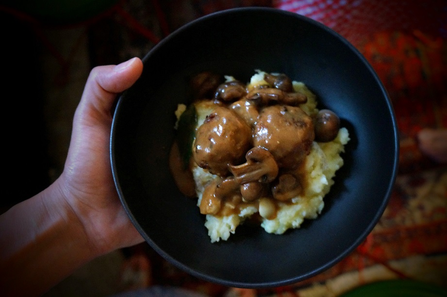 marsala mushroom meatballs