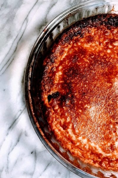 Far Breton: French Pudding with Rum-Soaked Plums