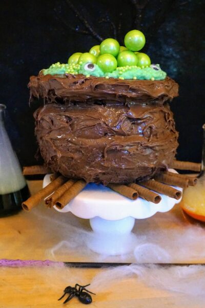Cauldron Cake, a Chocolate Treat for Halloween