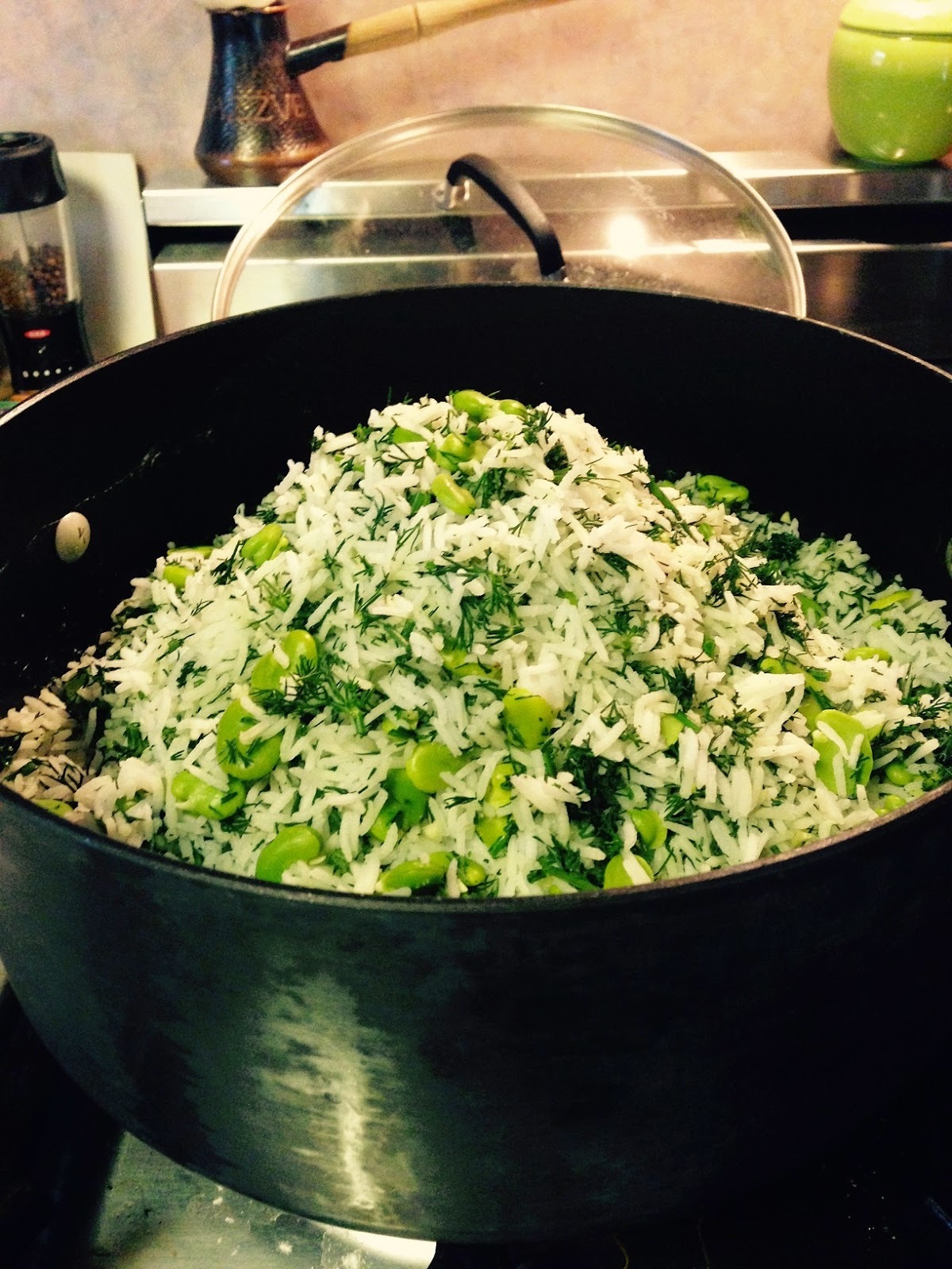 Mom’s Persian Fava Dill Rice (Baghali Polo)
